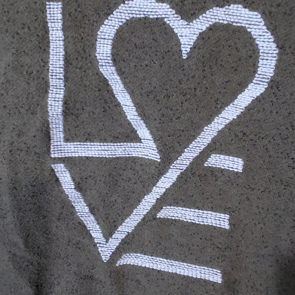 Life Is Good Green Sweatshirt with Heart Graphic - Picture 9 of 11
